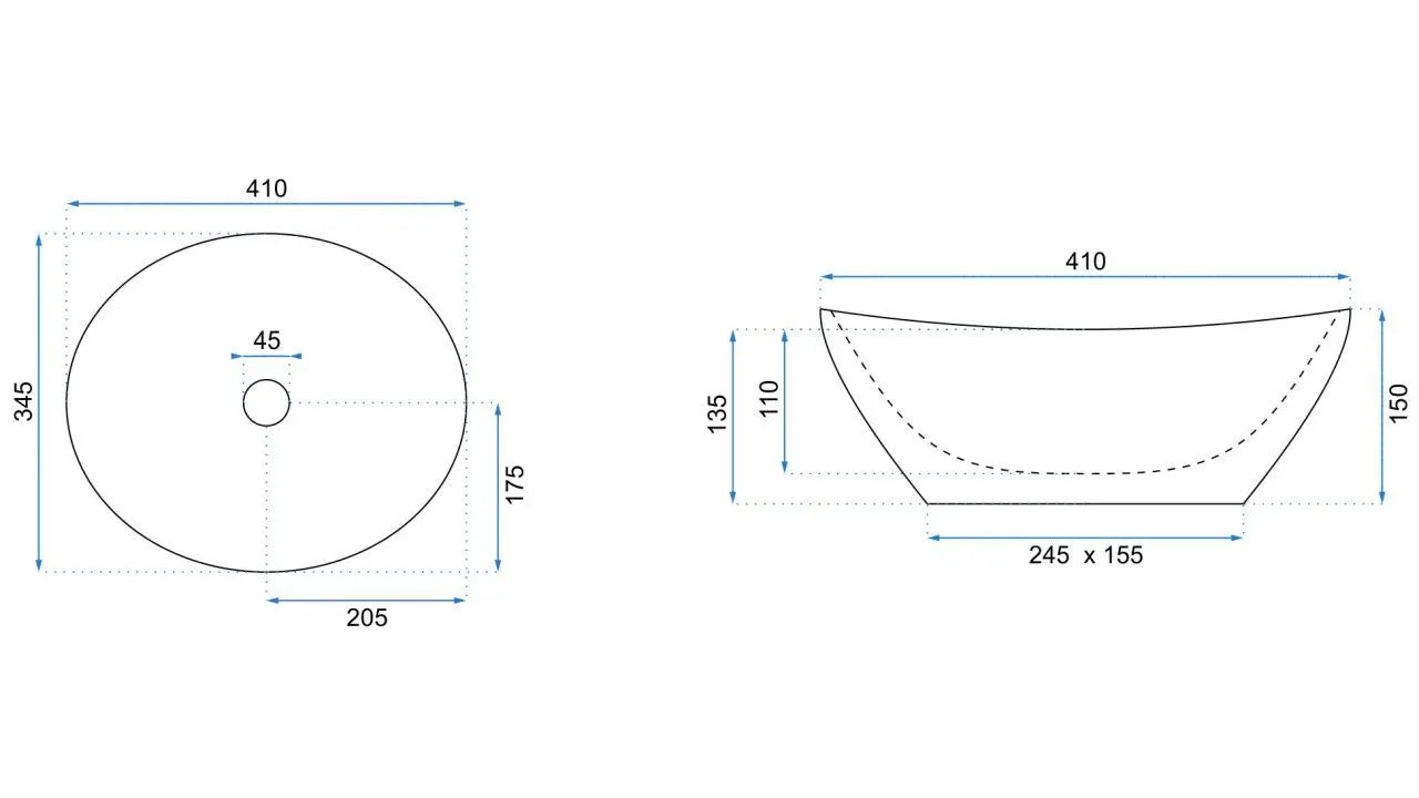 Umywalka 40 cm Biała Sofia