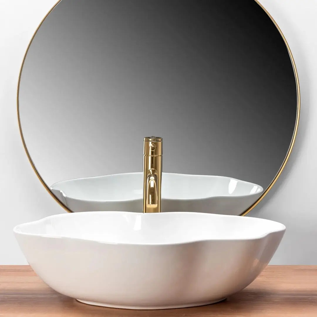Umywalka nablatowa 50 cm Pearl - Biała