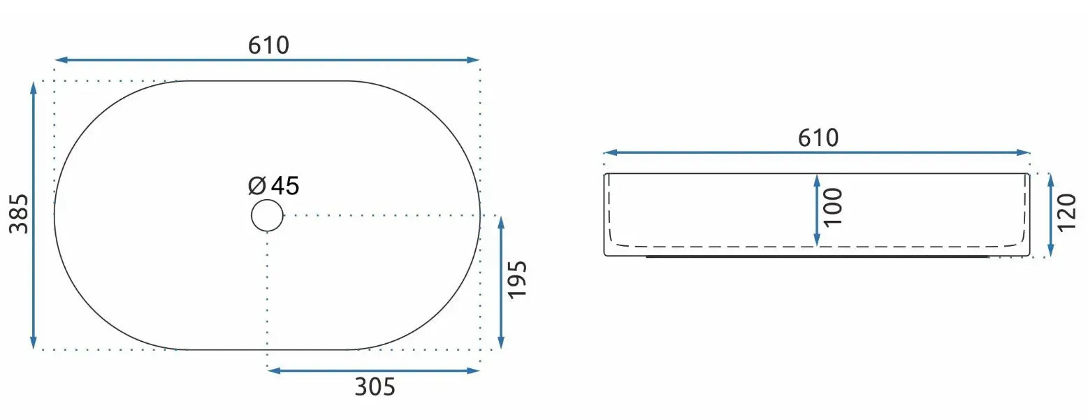 Umywalka 60 cm Biała Nadia