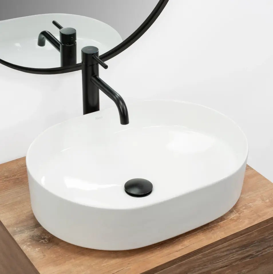 Umywalka 50 cm matowa Biała Nadia