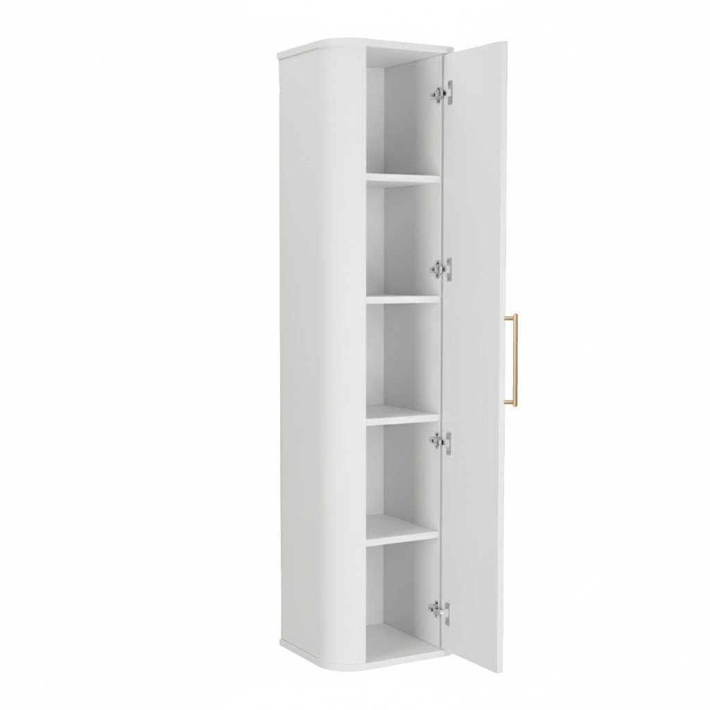 Słupek łazienkowy 160 cm zaoblony Nola - Biały