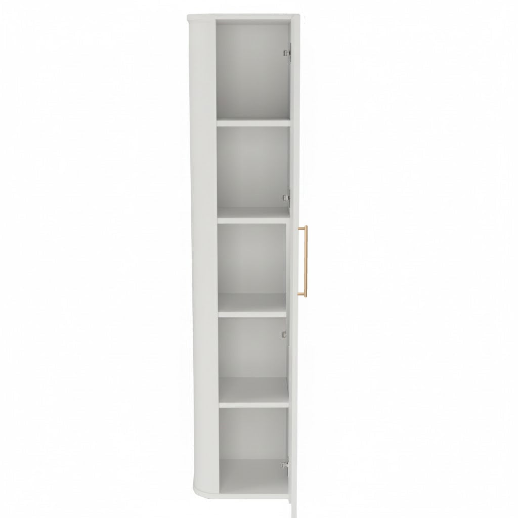 Słupek łazienkowy 160 cm zaoblony Nola - Biały