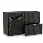 Szafka pod umywalkę z koszem na pranie 100 cm Willy - Czarny