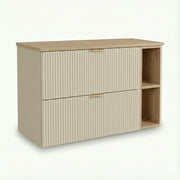 Szafka pod umywalkę 100 cm z regałem Willy - Kaszmir/Orzech