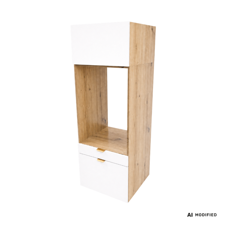 Nadstawka nad szafkę 66 cm Orio - Biały/Dąb artisan – zdjęcie 4