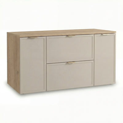 Szafka pod umywalkę z drzwiami i szufladami 120 cm Roma - Kaszmir/Dąb Cremona