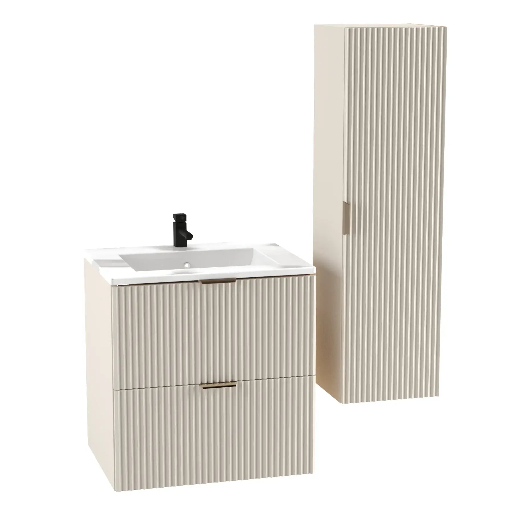 Szafka łazienkowa 60 cm z umywalką wpuszczaną Willy - Kaszmir